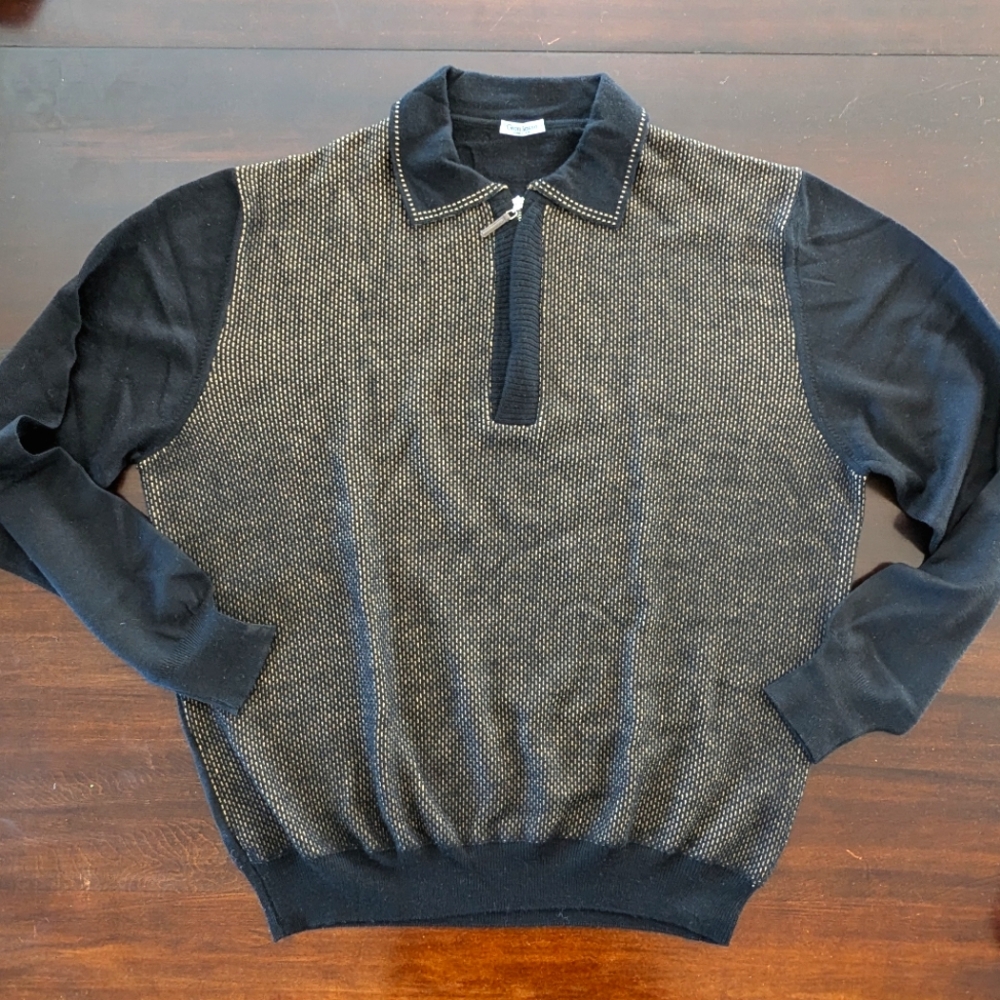 Gran Sasso Wool 1/4 Zip Pullover Sweater Men's XL